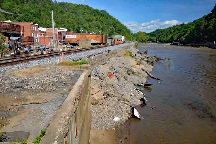 the river